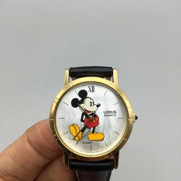 Vintage Lorus Disney Mickey Mouse Watch Women 30mm JV811-1400 New Battery